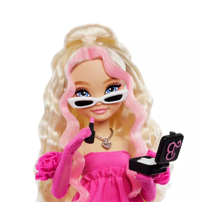 Boneca de moda Barbie Dream Besties „Malibu“ com 8 acessórios de maquilhagem e cabelo