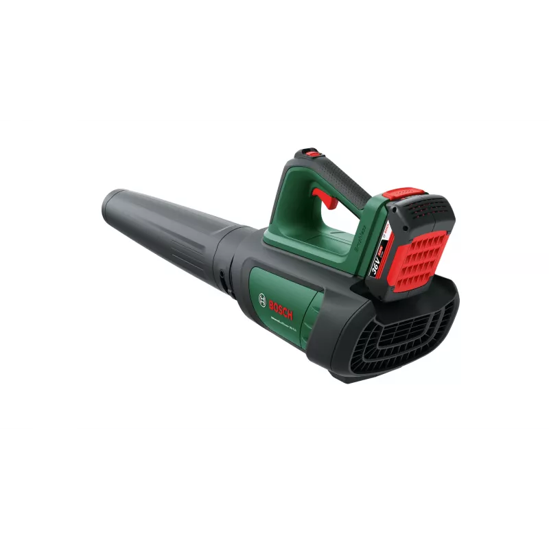 Bosch AdvancedLeafBlower 36V-750 soprador de folhas sem fios, 36 V, 1x 2,0 Ah, carregador, 750 m³/h, 100-200 km/h, sem escovas, 3,5 kg, verde/preto