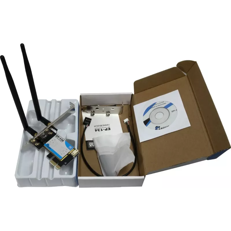 Inter-Tech Argus EP-134 adaptador interno WLAN e Bluetooth, 1800 Mbit/s