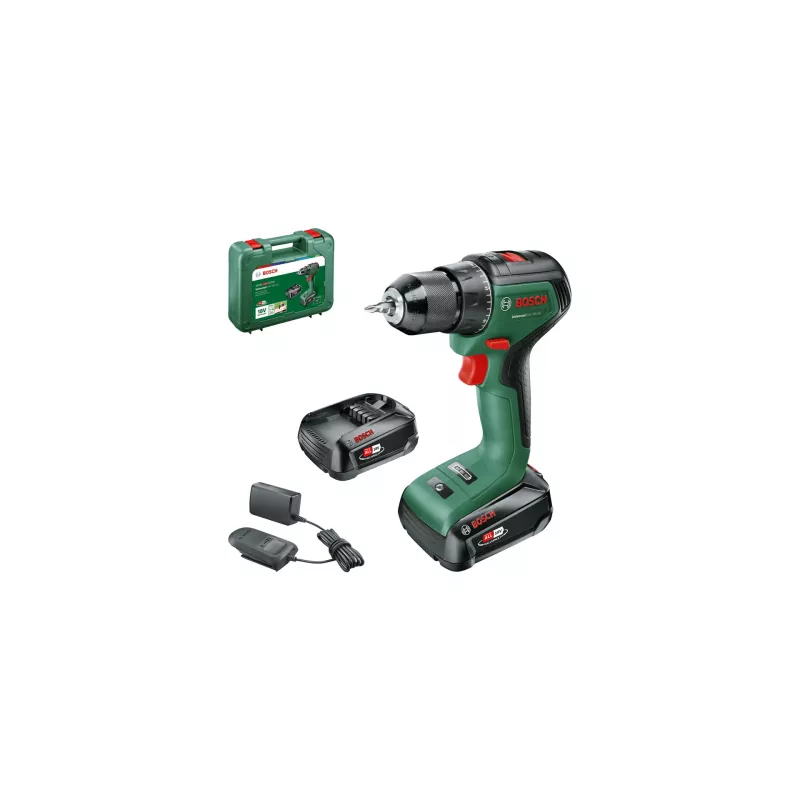 Parafusadeira sem fio Bosch UniversalBohrschrauber 18V-60 1900 rpm sem chave 1,3 kg preto, verde