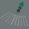 Wera 9532 05136042001 conjunto de oficina para rebitar correntes, 20 peças, incl. roquete reversível para bits 1/4", preto/verde