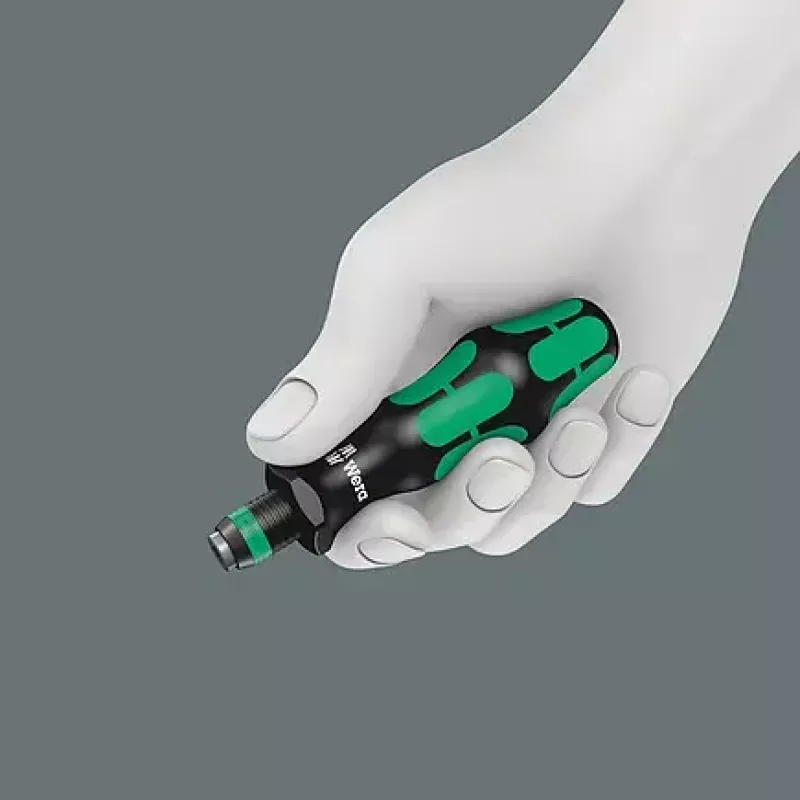 Wera 9532 05136042001 conjunto de oficina para rebitar correntes, 20 peças, incl. roquete reversível para bits 1/4", preto/verde