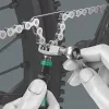 Wera 9532 05136042001 conjunto de oficina para rebitar correntes, 20 peças, incl. roquete reversível para bits 1/4", preto/verde