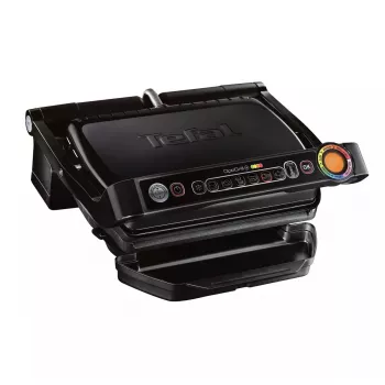 Grelhador de contacto Tefal GC7148 — 2000 W, caixa em aço inoxidável, retangular, termostato ajustável, superfície de grelha, 365×365×175 mm