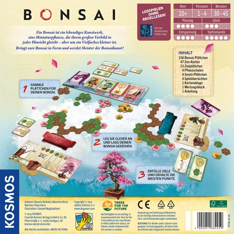 Kosmos Bonsai jogo de tabuleiro família