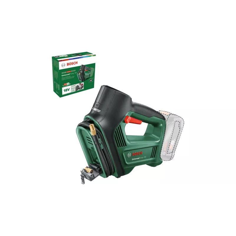 Bosch UniversalPump 18V 0603947100 bomba de ar sem fios, máx. 10 bar, sem bateria e carregador, verde/preto