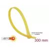 Abraçadeira reutilizável DELOCK 18761 — Nylon, 300 mm x 7,6 mm, amarelo, 100 unid.