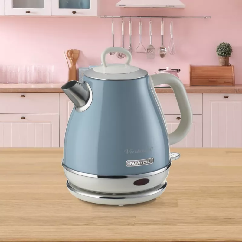 Chaleira elétrica Ariete 1 litro 1630 Watt azul-claro