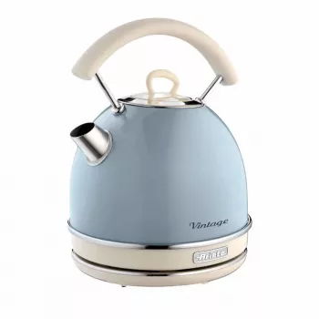 Ariete 2877 chaleira elétrica Vintage, 1,7 l, sem fios, azul, 1,7 l, 2000 W, azul-claro, indicador de nível de água, sem fios, filtragem