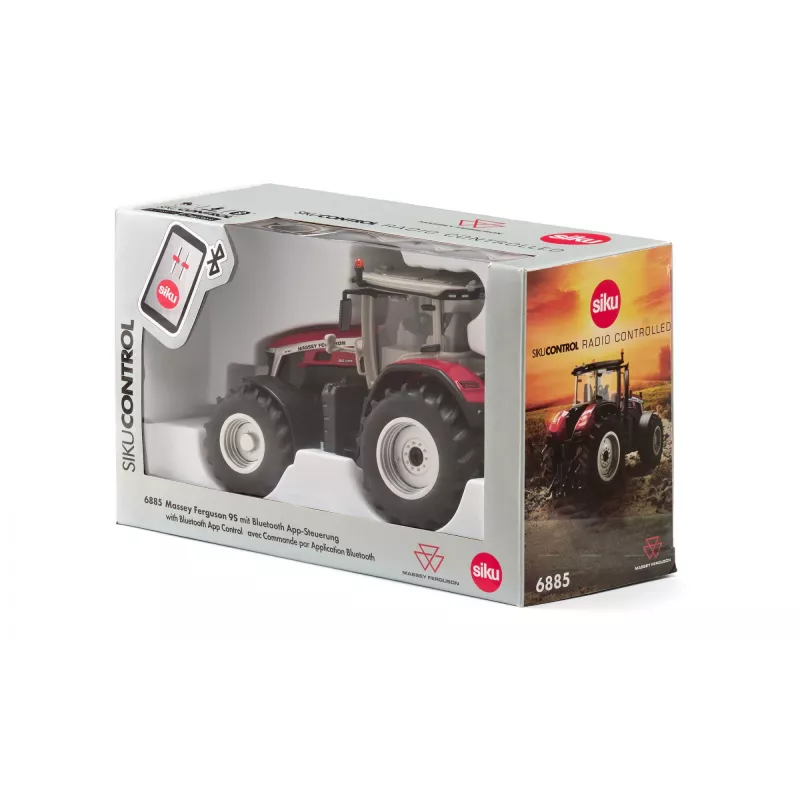 Veículo RC Siku Massey Ferguson 9S controlo por app Bluetooth – trator modelo, controlado por app, recarregável