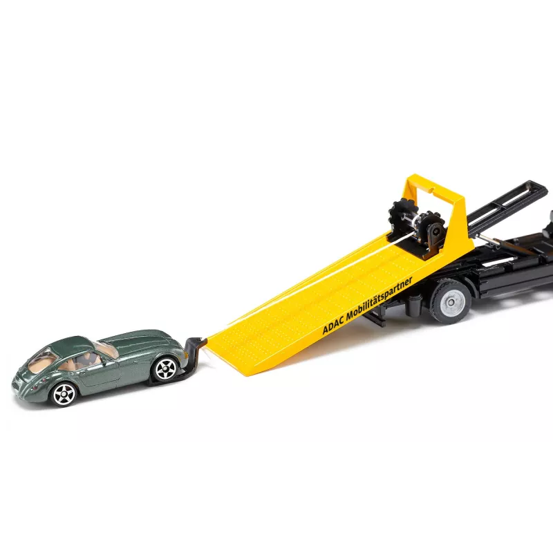 Conjunto de modelos de carros Siku MAN reboque ADAC, pré-montado escala 1:55, 58×170×57 mm