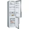 Bosch Serie 6 KGE398IBP frigorífico combinado, 343 l (249 l frigorífico / 94 l congelador), classe energética B, 201 cm, porta reversível, aço inoxidável