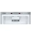 Bosch Serie 6 KGE398IBP frigorífico combinado, 343 l (249 l frigorífico / 94 l congelador), classe energética B, 201 cm, porta reversível, aço inoxidável