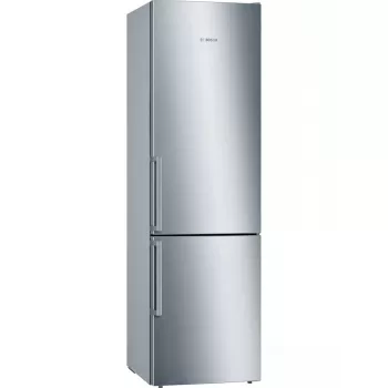 Combinado frigorífico-congelador Bosch Serie 6 KGE398IBP — 343 L total, aço inoxidável, abertura da porta à direita