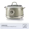 Ariete 2904 Panela de arroz – Panela de arroz elétrica com tigela de cerâmica – Sushi caseiro – Multicozinha – Linha Vintage – 3,5 L – 650 W – Bege