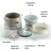 Ariete 2904 Panela de arroz – Panela de arroz elétrica com tigela de cerâmica – Sushi caseiro – Multicozinha – Linha Vintage – 3,5 L – 650 W – Bege