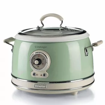 Ariete 2904 Panela de arroz – Panela de arroz elétrica com tigela de cerâmica – Sushi caseiro – Multicozinha – Linha Vintage – 3,5 L – 650 W – Verde