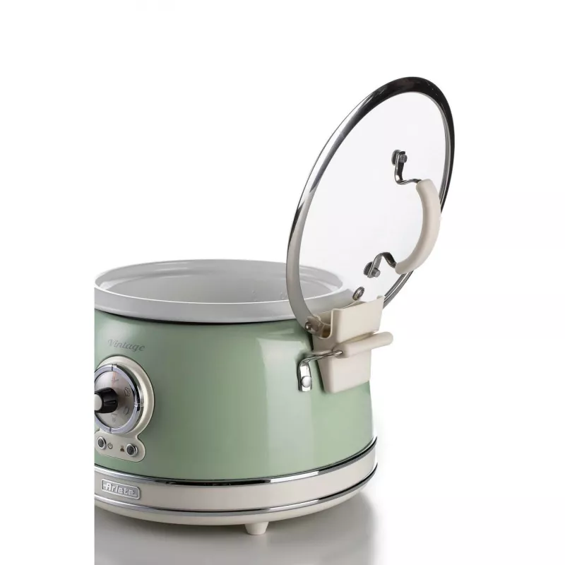 Ariete 2904 Panela de arroz – Panela de arroz elétrica com tigela de cerâmica – Sushi caseiro – Multicozinha – Linha Vintage – 3,5 L – 650 W – Verde