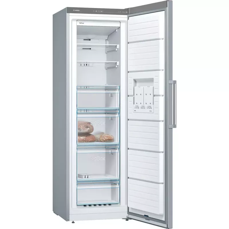 Congelador Bosch Serie 4 GSN36VLEP — 242 l, NoFrost, classe E, 39 dB, aço inoxidável