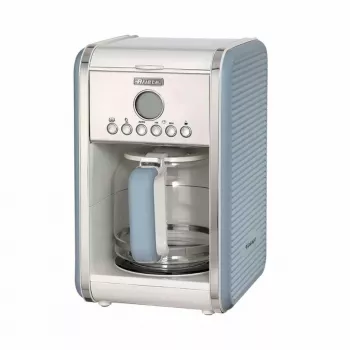 Ariete 1342 Máquina de café americano, jarro de vidro temperado, até 12 chávenas, temporizador programável de 24 horas, ecrã LCD, desligamento automático, 2000 W, plástico, azul