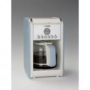 Ariete 1342 Máquina de café americano, jarro de vidro temperado, até 12 chávenas, temporizador programável de 24 horas, ecrã LCD, desligamento automático, 2000 W, plástico, azul