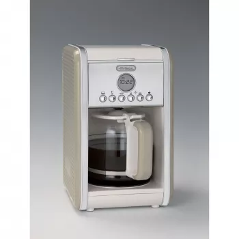 Ariete 1342 Máquina de café americano, jarro de vidro temperado, até 12 chávenas, temporizador programável de 24 horas, ecrã LCD, desligamento automático, 2000 W, plástico, bege
