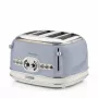 Torradeira Ariete 156 4 fatias Vintage, 1600 Watt, 6 níveis de tostagem, aço inoxidável lacado em azul pastel, sem cestos para sanduíches. Azul