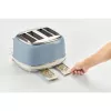 Torradeira Ariete 156 4 fatias Vintage, 1600 Watt, 6 níveis de tostagem, aço inoxidável lacado em azul pastel, sem cestos para sanduíches. Azul