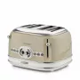 Torradeira Ariete 156 4 fatias Vintage, 1600 Watt, 6 níveis de tostagem, aço inoxidável lacado em bege pastel, sem pinças para sanduíches