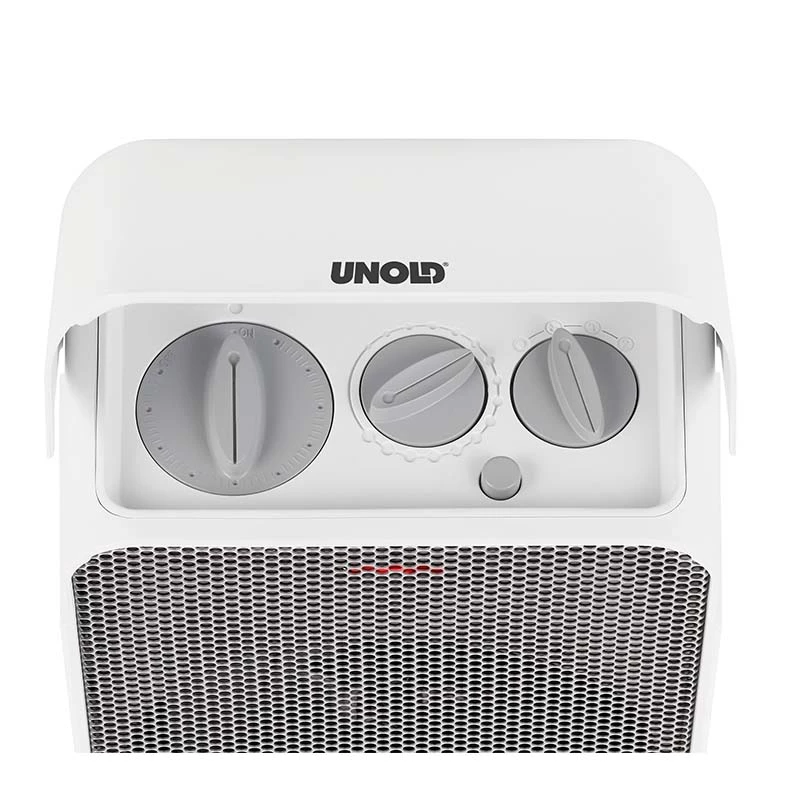 Unold 86450 aquecedor elétrico com ventoinha para interior cinzento, branco 2000 W aquecedor com ventoinha