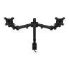Suporte para monitor ENDORFY Atlas Double para 2 ecrãs 68,6 cm (27 polegadas), fixação por grampo, VESA 75x75–100x100, máx. 8 kg por ecrã, preto