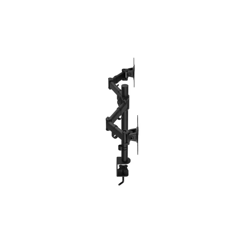 Suporte para monitor ENDORFY Atlas Double para 2 ecrãs 68,6 cm (27 polegadas), fixação por grampo, VESA 75x75–100x100, máx. 8 kg por ecrã, preto