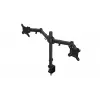 Suporte para monitor ENDORFY Atlas Double para 2 ecrãs 68,6 cm (27 polegadas), fixação por grampo, VESA 75x75–100x100, máx. 8 kg por ecrã, preto