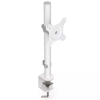 Suporte para monitor ENDORFY Atlas para ecrãs de 27 polegadas (68,6 cm), suporte de secretária com grampo, VESA 75x75–100x100, carga máx. 8 kg, branco