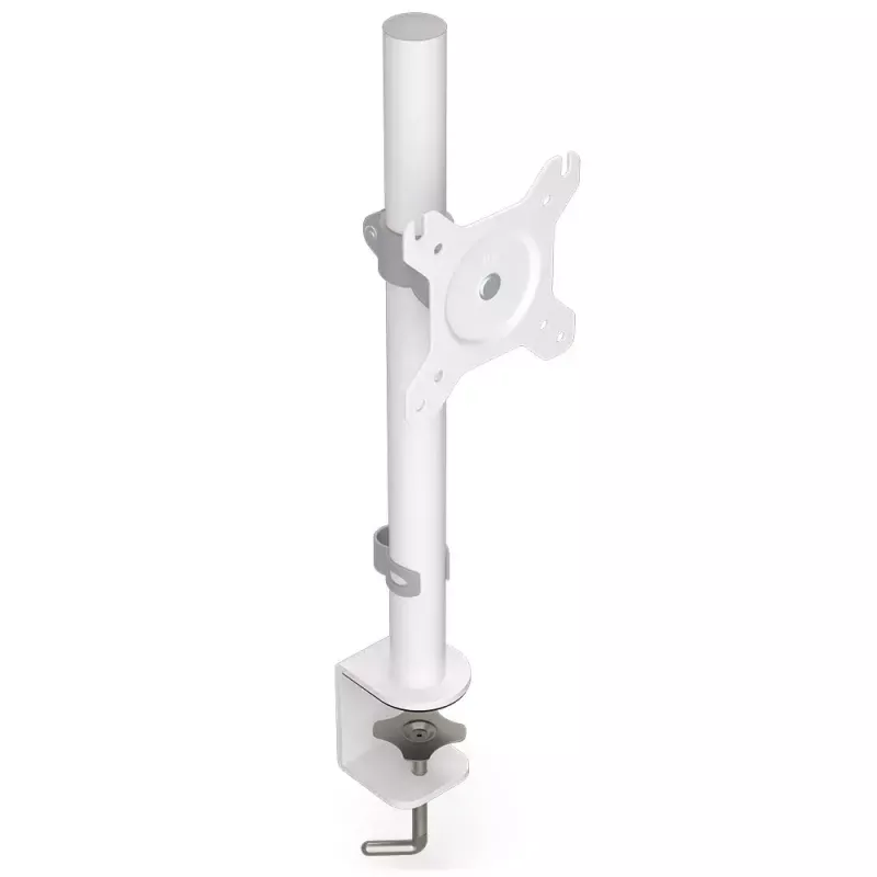 Suporte para monitor ENDORFY Atlas para ecrãs de 27 polegadas (68,6 cm), suporte de secretária com grampo, VESA 75x75–100x100, carga máx. 8 kg, branco