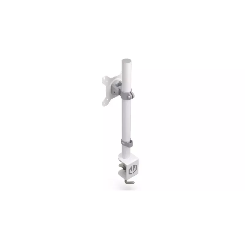 Suporte para monitor ENDORFY Atlas para ecrãs de 27 polegadas (68,6 cm), suporte de secretária com grampo, VESA 75x75–100x100, carga máx. 8 kg, branco