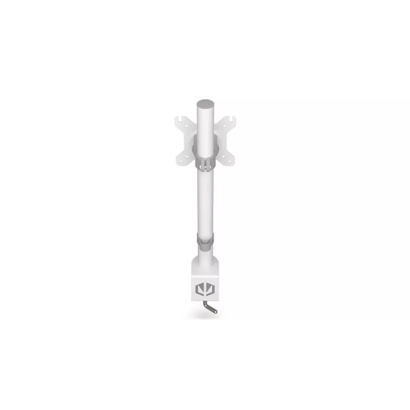 Suporte para monitor ENDORFY Atlas para ecrãs de 27 polegadas (68,6 cm), suporte de secretária com grampo, VESA 75x75–100x100, carga máx. 8 kg, branco