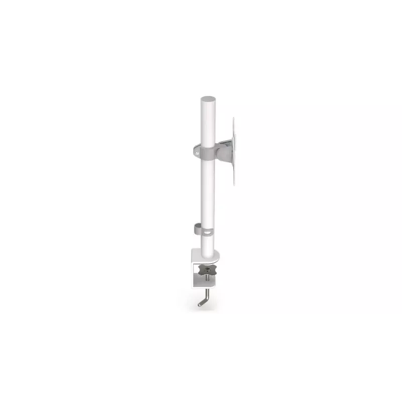 Suporte para monitor ENDORFY Atlas para ecrãs de 27 polegadas (68,6 cm), suporte de secretária com grampo, VESA 75x75–100x100, carga máx. 8 kg, branco