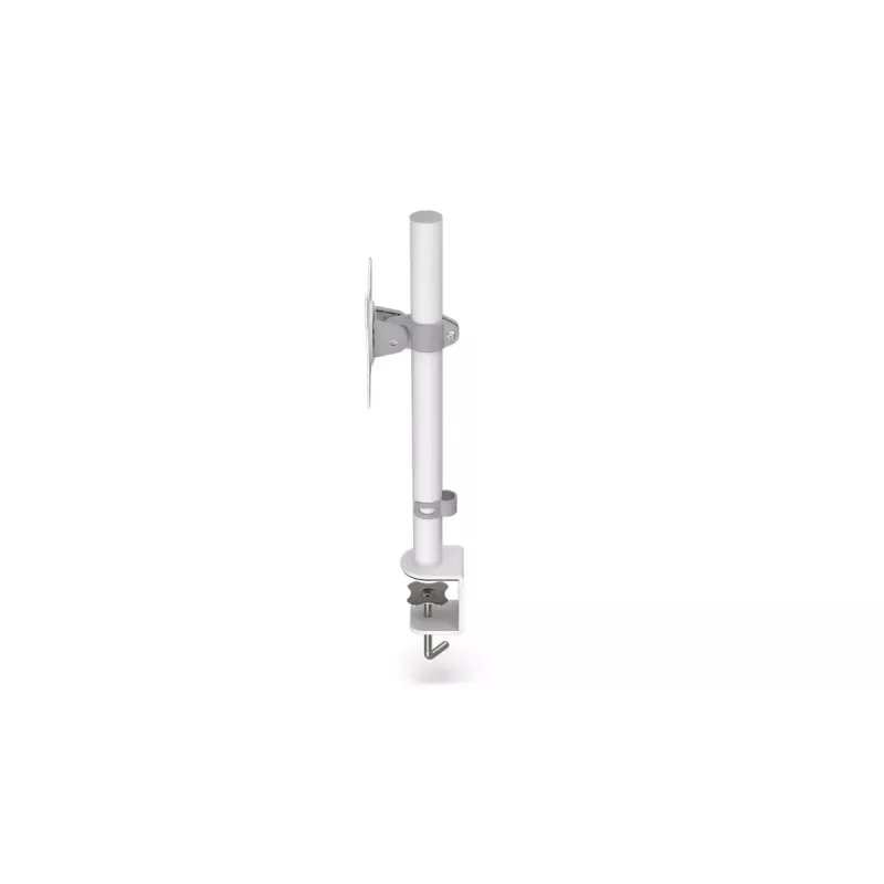 Suporte para monitor ENDORFY Atlas para ecrãs de 27 polegadas (68,6 cm), suporte de secretária com grampo, VESA 75x75–100x100, carga máx. 8 kg, branco