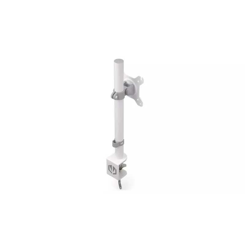 Suporte para monitor ENDORFY Atlas para ecrãs de 27 polegadas (68,6 cm), suporte de secretária com grampo, VESA 75x75–100x100, carga máx. 8 kg, branco