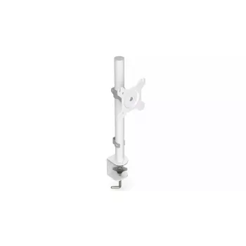Suporte para monitor ENDORFY Atlas para ecrãs de 27 polegadas (68,6 cm), suporte de secretária com grampo, VESA 75x75–100x100, carga máx. 8 kg, branco
