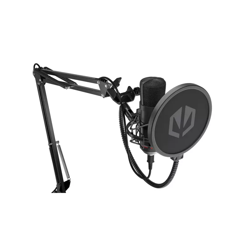 Microfone para PC ENDORFY Solum — microfone USB-C com fio, padrão cardioide, 16 bits/48 kHz, 18–21000 Hz, tripé de mesa, cabo de 2,9 m, saída para auscultadores, filtro pop