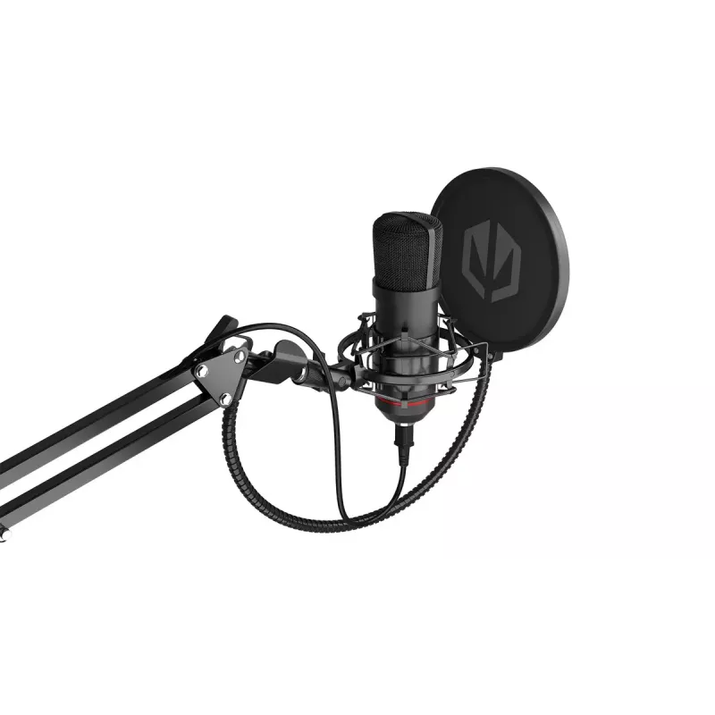 Microfone para PC ENDORFY Solum — microfone USB-C com fio, padrão cardioide, 16 bits/48 kHz, 18–21000 Hz, tripé de mesa, cabo de 2,9 m, saída para auscultadores, filtro pop