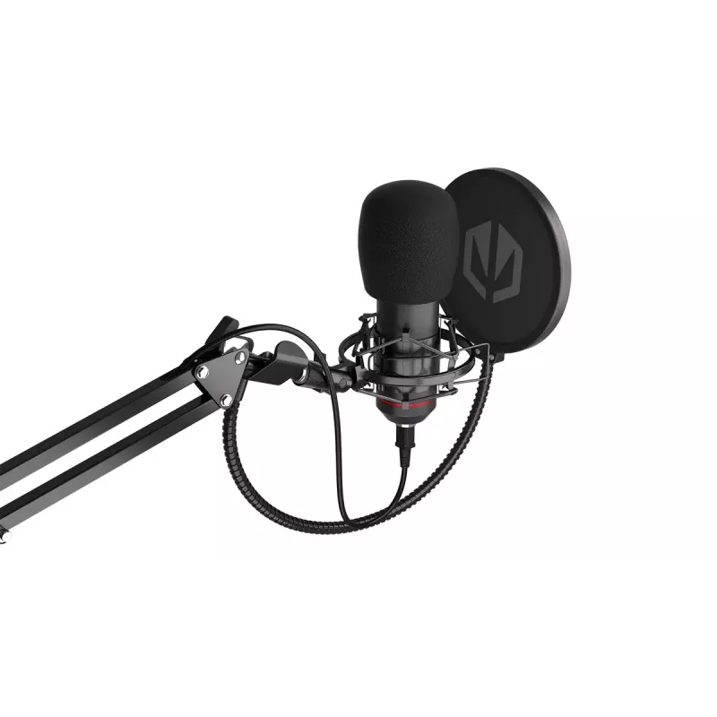 Microfone para PC ENDORFY Solum — microfone USB-C com fio, padrão cardioide, 16 bits/48 kHz, 18–21000 Hz, tripé de mesa, cabo de 2,9 m, saída para auscultadores, filtro pop