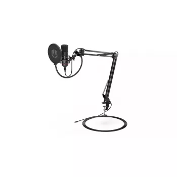 Microfone para PC ENDORFY Solum — microfone USB-C com fio, padrão cardioide, 16 bits/48 kHz, 18–21000 Hz, tripé de mesa, cabo de 2,9 m, saída para auscultadores, filtro pop
