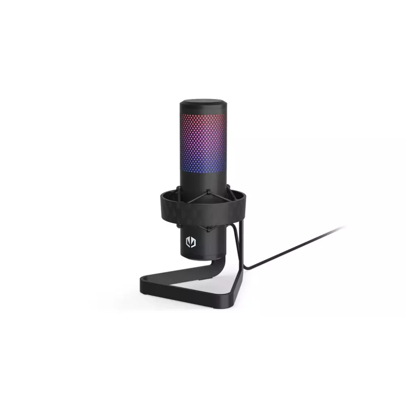 Microfone para PC ENDORFY AXIS Streaming — USB Type-C, 24 bits/192 kHz, 30–18.000 Hz, tripé de mesa, preto