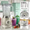 Ariete 583, liquidificadora vintage com jarro de vidro de 1,5 litros, 4 lâminas em aço inoxidável, 4 velocidades + pulse, 1000 Watt, bege