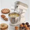 Batedeira Ariete 1588 Vintage, batedeira planetária para pão, pizza, bolos e pastelaria, capacidade de 5,5 L, 7 velocidades, 2400 Watt, bege pastel
