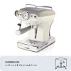 Máquina de café expresso Ariete 1389 Vintage - máquina de café expresso para café moído ou cápsulas ESE, cor bege pastel