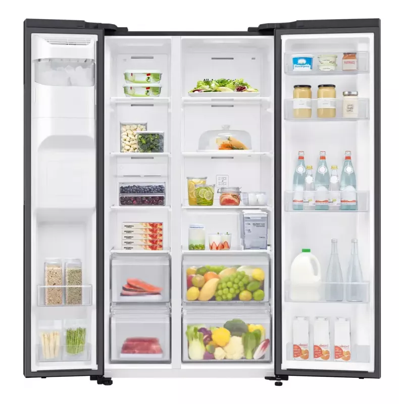 Frigorífico side-by-side Samsung RS64DG5303B1 de instalação livre 628 L preto, aço inoxidável